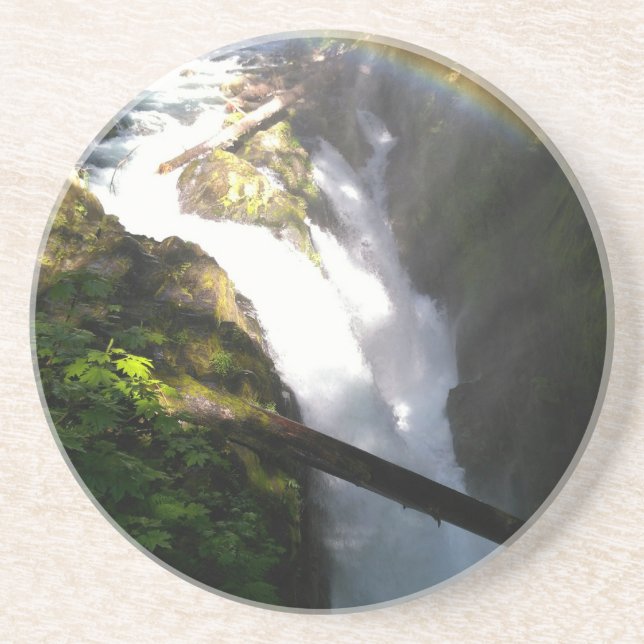 Posavasos De Arenisca Sol Duc cae de la tela olímpica de la Plaza Nacion (Frente)