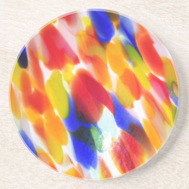 Posavasos De Arenisca Sombra de lámpara del arco iris (Frente)