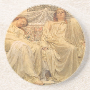 Posavasos De Arenisca Soñadores de Albert Joseph Moore, arte victoriano