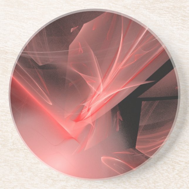 Posavasos De Arenisca Sorprendentes Swirls Rojas (Frente)