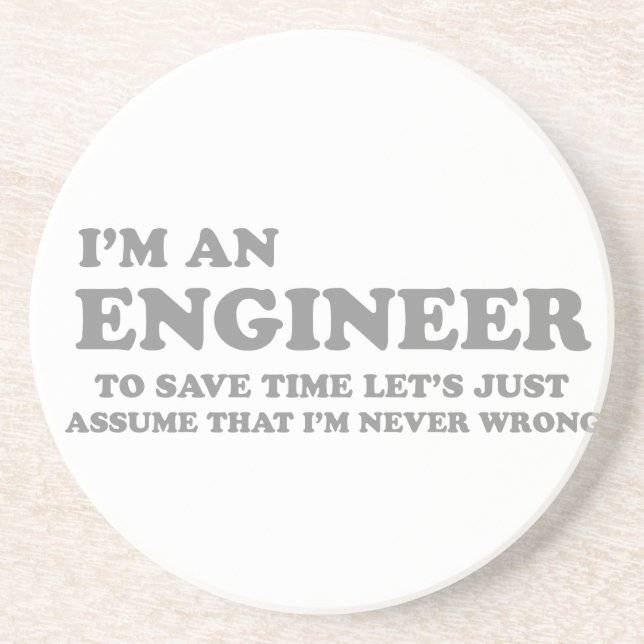 Posavasos De Arenisca Soy ingeniero (Frente)