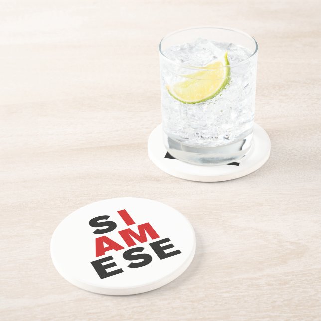 POSAVASOS DE ARENISCA SOY SIAMÉS (Lado)