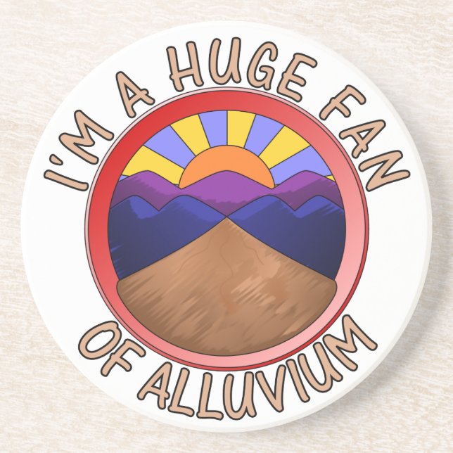 Posavasos De Arenisca Soy un gran fanático de la Geología del Aluvio (Frente)
