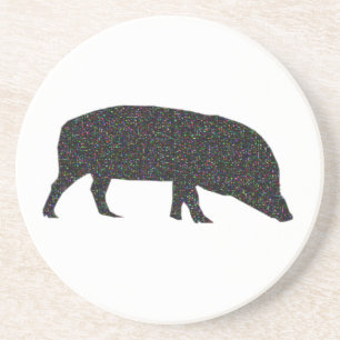 Posavasos De Arenisca Sparkly Pig Coasters