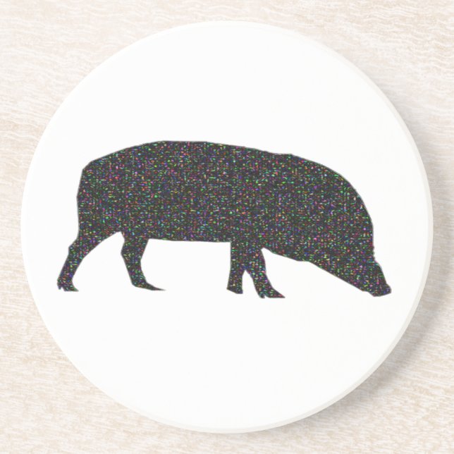 Posavasos De Arenisca Sparkly Pig Coasters (Frente)