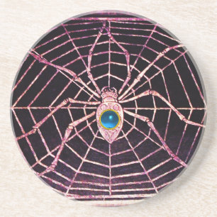 Posavasos De Arenisca SPIDER Y WEB Blue Sapphire Black