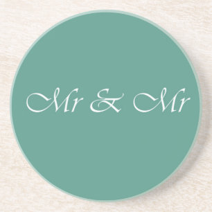 Posavasos De Arenisca Sr. y Sr. Typography