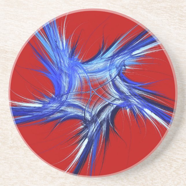 Posavasos De Arenisca Star Series-2— Blue Star Coaster 1 de (Frente)