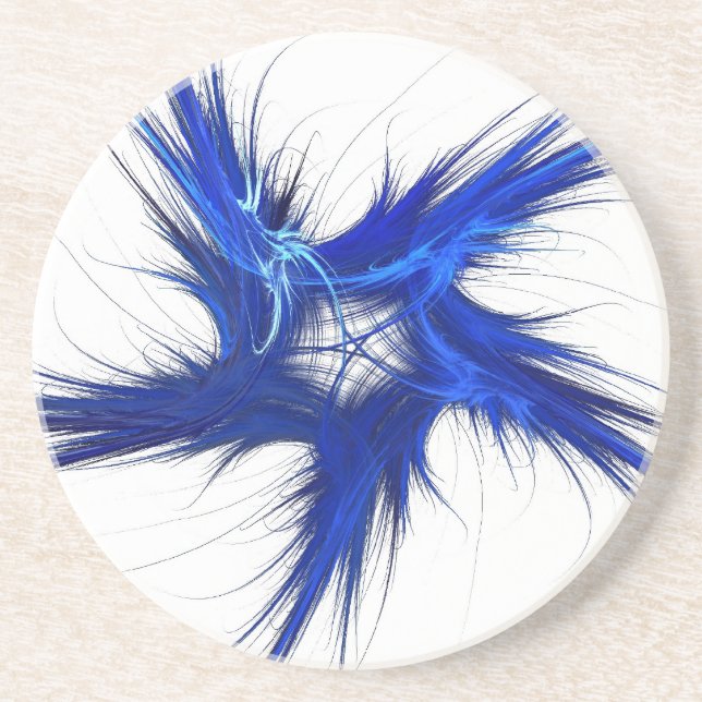 Posavasos De Arenisca Star Series-2— Blue Star Coaster 1 de (Frente)