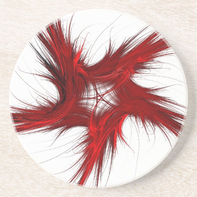 Posavasos De Arenisca Star Series-2— Red Star Coaster 1 de (Frente)
