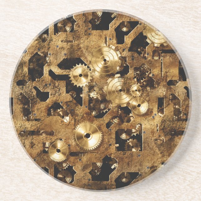 Posavasos De Arenisca Steampunk (Frente)