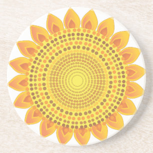 Posavasos De Arenisca Sunflower