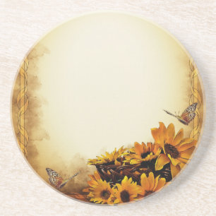Posavasos De Arenisca Sunflower