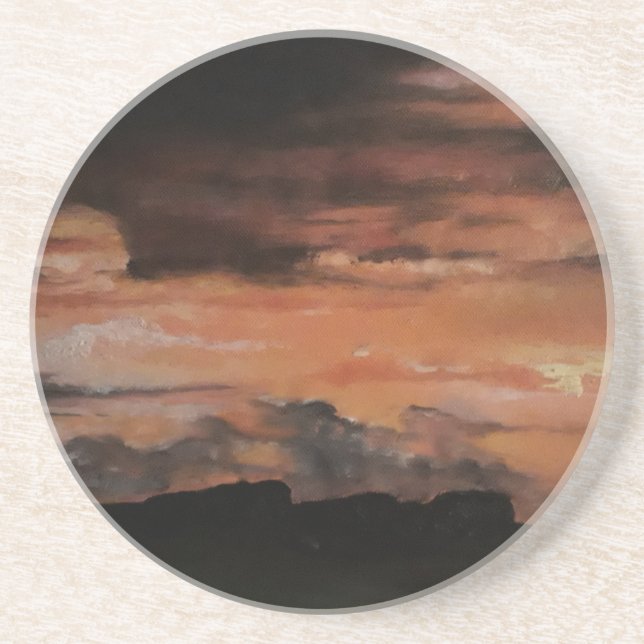 Posavasos De Arenisca Sunset 4 (Frente)