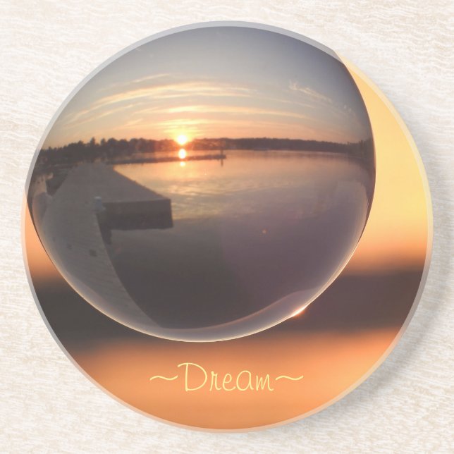 Posavasos De Arenisca Sunset Dream Crystal Ball (Frente)