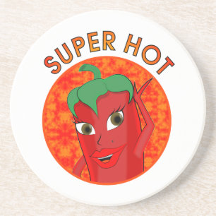 Posavasos De Arenisca Super Diva de Pepper Caliente