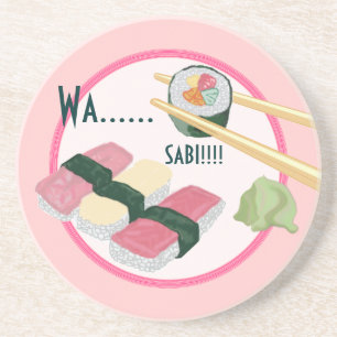 Posavasos De Arenisca Sushi Wasabi