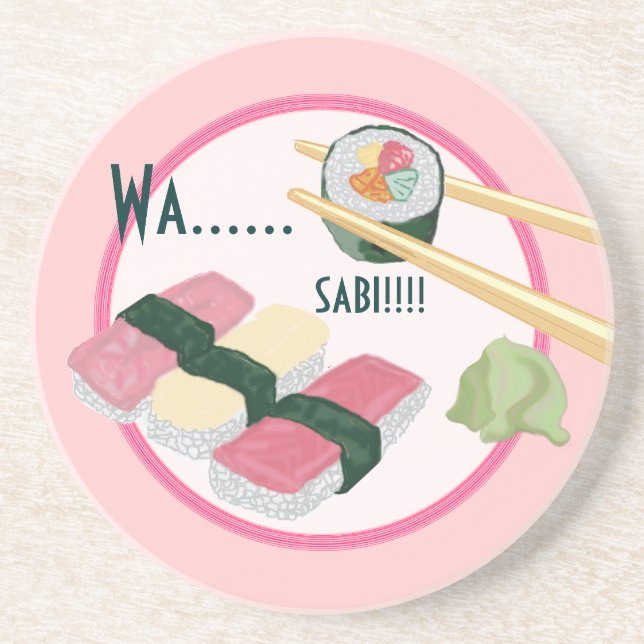 Posavasos De Arenisca Sushi Wasabi (Frente)