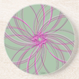 Posavasos De Arenisca Swirl Coaster Piece1 Rosa