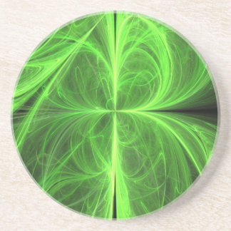 Posavasos De Arenisca Swirling Four Leaf Clover