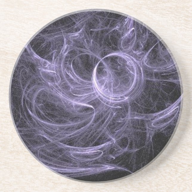 Posavasos De Arenisca Swirls Tangled Purple (Frente)