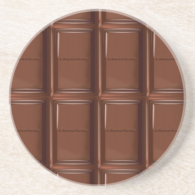 Posavasos De Arenisca Tableta de Chocolate con Leche (Frente)
