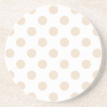 Posavasos De Arenisca Tan polka puntos<br><div class="desc">Tan polka puntos sobre fondo blanco</div>
