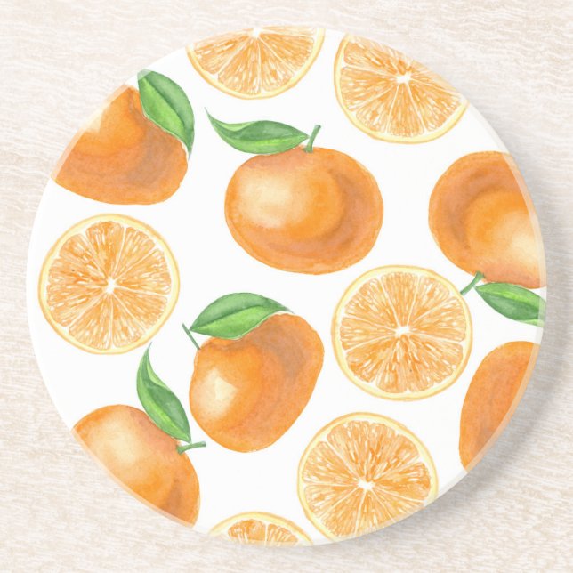 Posavasos De Arenisca Tangerinas acuáticas (Frente)