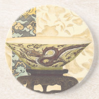 Tapiz asiático con diseño de bolas y dragones