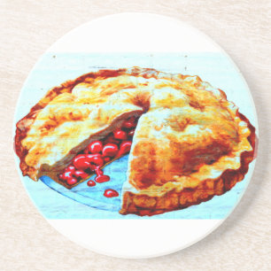 Posavasos De Arenisca tarta de cereza