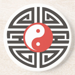 Posavasos De Arenisca Tatuaje Yin & Yang