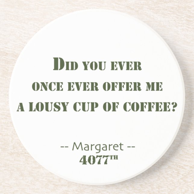 Posavasos De Arenisca Taza de café malísima (Frente)