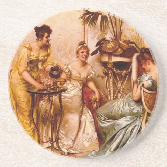 Posavasos De Arenisca Té de la tarde (Frente)