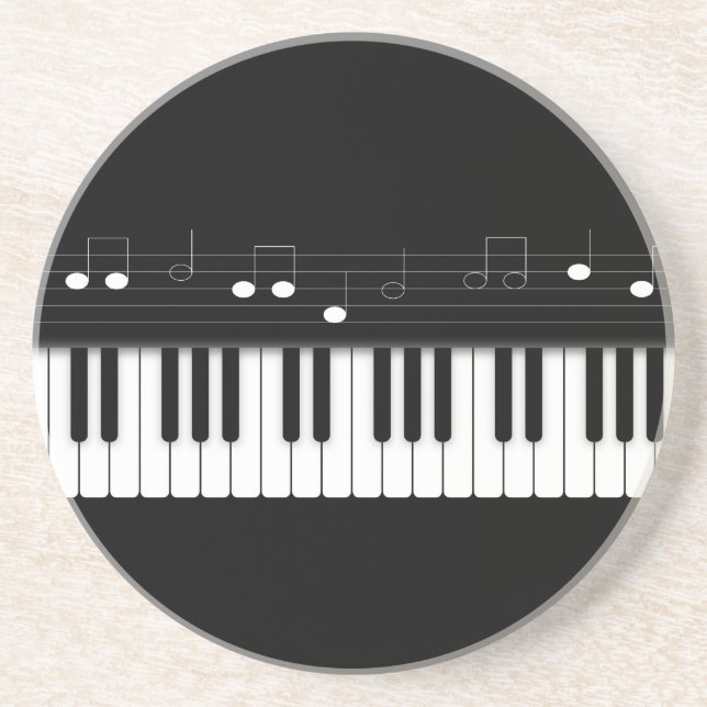 Posavasos De Arenisca Teclado de piano (Frente)