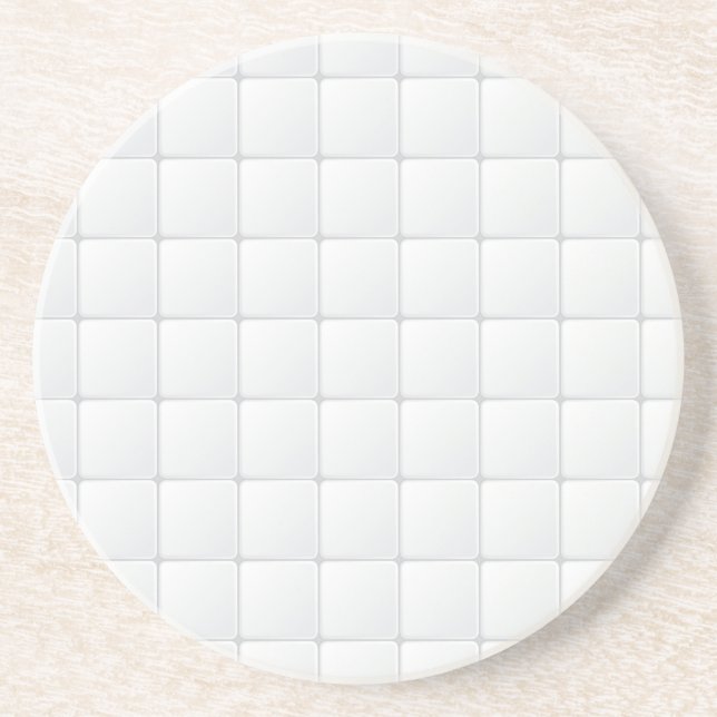 Posavasos De Arenisca Teja blanca (Frente)