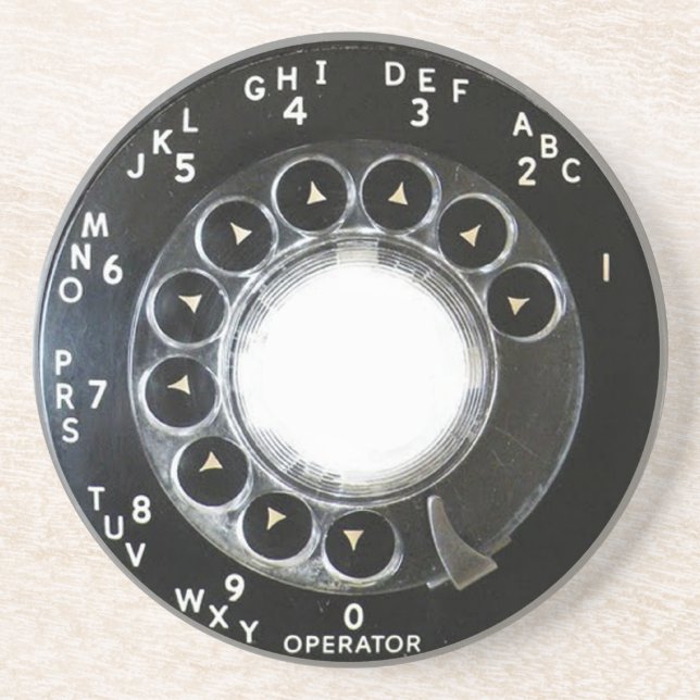 Posavasos De Arenisca Teléfono de Rotary (Frente)