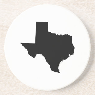 Posavasos De Arenisca Texas en blanco y negro