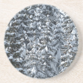 Posavasos De Arenisca Textura de árbol de flor de nieve