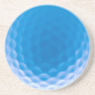 Posavasos De Arenisca Textura de bola de golf Dimples Azul Ártico