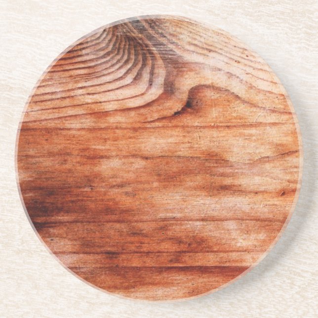 Posavasos De Arenisca Textura de grano de madera (Frente)