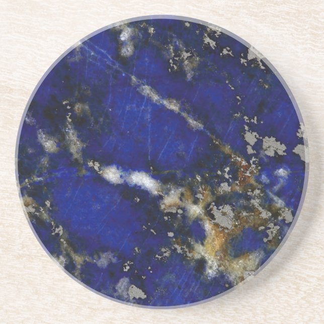 Posavasos De Arenisca Textura de piedra: Lapislázuli (Frente)