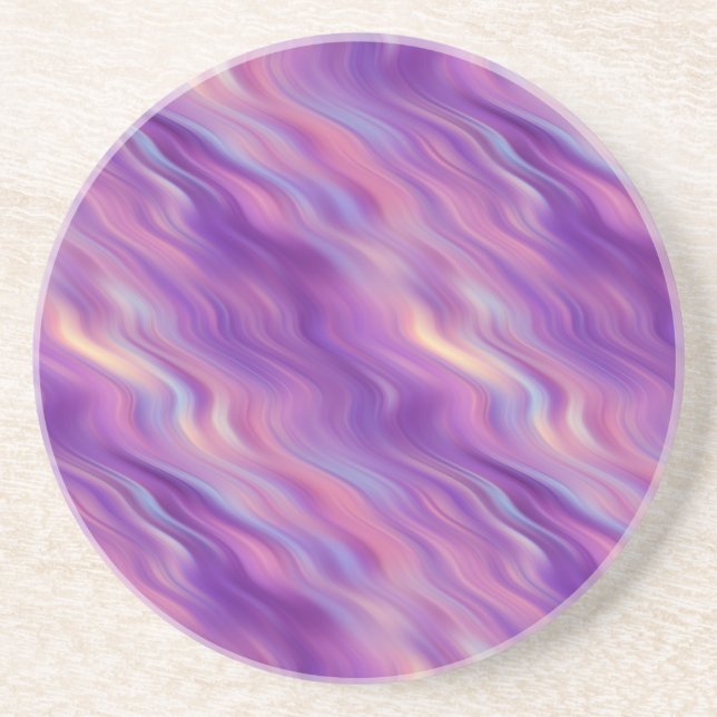 Posavasos De Arenisca Textura violeta púrpura ondulada (Frente)