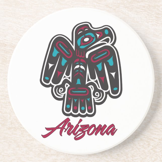 Posavasos De Arenisca Thunderbird Clan Arizona (Frente)