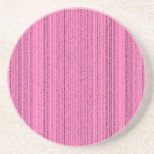 Posavasos De Arenisca Tiras rosadas (Frente)