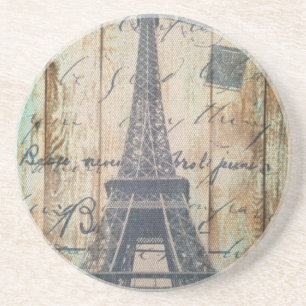 Posavasos De Arenisca Torre Eiffel francesa de madera de París del paí
