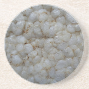 Posavasos De Arenisca Torta de arroz, comida sana, bocado blanco
