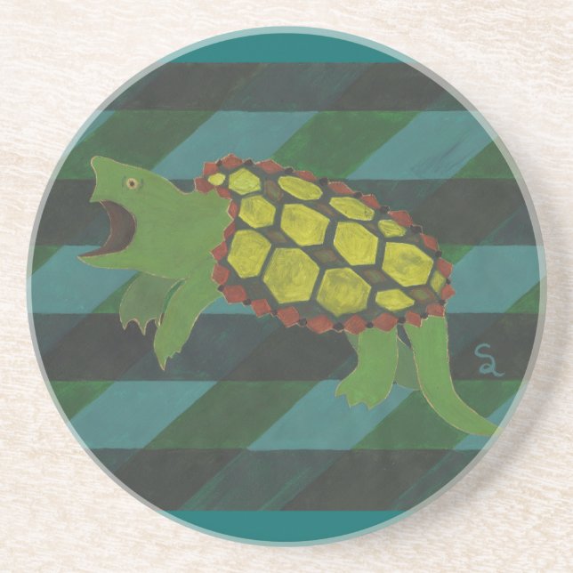 Posavasos De Arenisca Tortuga Snapping (Frente)