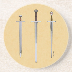 Posavasos De Arenisca Tres espadas medievales 2016