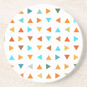 Posavasos De Arenisca Triángulos coloridos