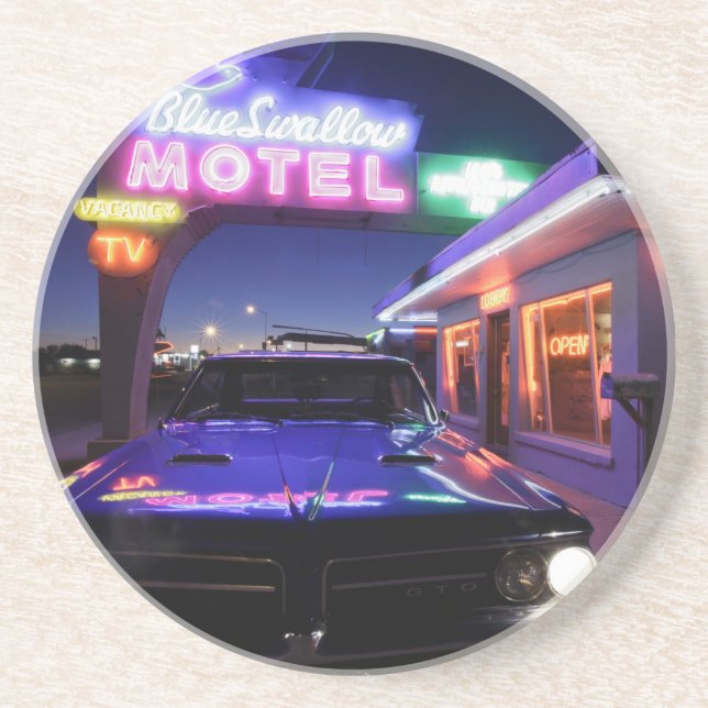 Posavasos De Arenisca Tucumcari, New México, Estados Unidos. Ruta 66 (Frente)